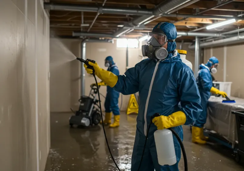 Basement Sanitization and Antimicrobial Treatment process in Wilson, OK